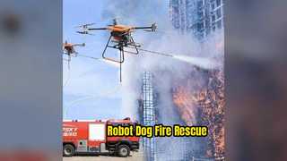 Chú chó robot thực hiện nhiệm vụ cứu hỏa