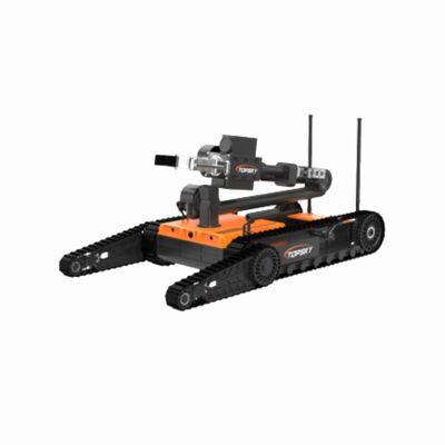 Lightweight Explosive Ordnance Disposal Robot with 7-Degree-of-Freedom Robotic Arm and 45° Slope Climbing Capability