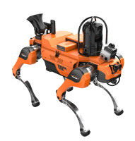 Robot trinh sát hỏa hoạn bốn chân kêu đèn cảnh báo
